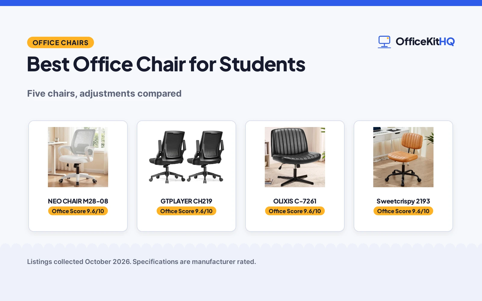 Best Office Chair for Students: 5 Chairs Compared