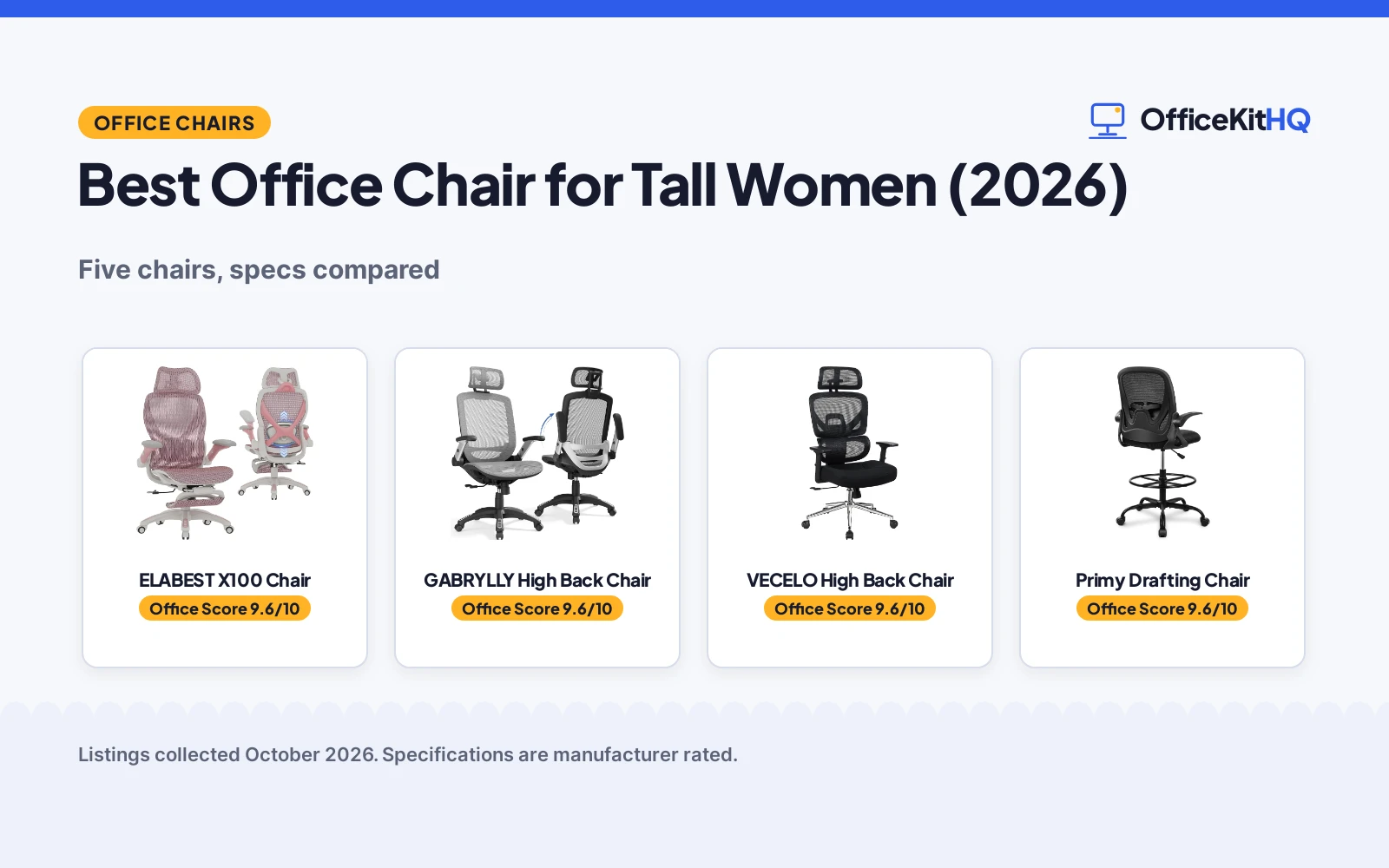 Best Office Chair for Tall Women (2026): 5 Compared