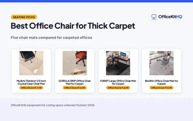 Best Office Chair for Thick Carpet (2026): 5 Compared