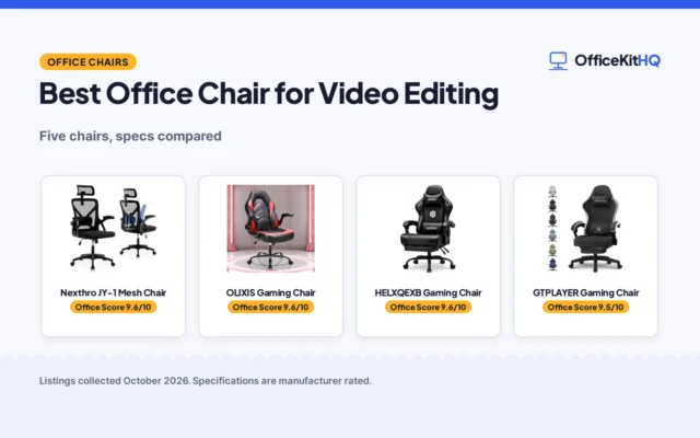 Best Office Chair for Video Editing: 5 Compared