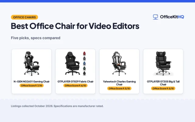 Best Office Chair for Video Editors (2026): 5 Compared