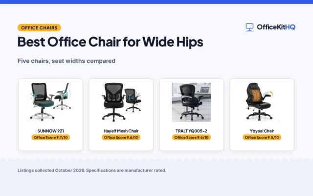 Best Office Chair for Wide Hips (2026): 5 Chairs Compared
