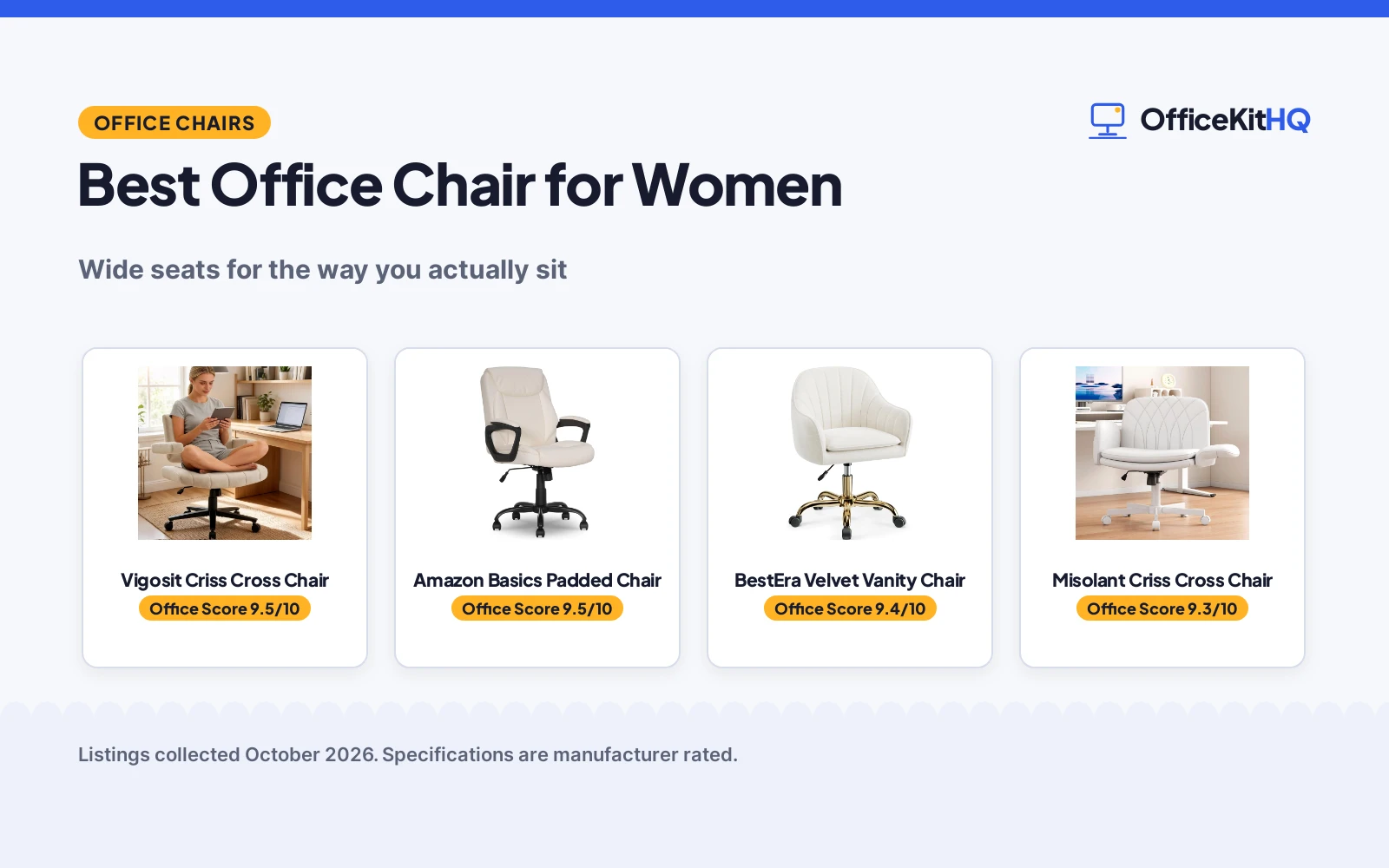 Best Office Chair for Women (2026): 5 Compared