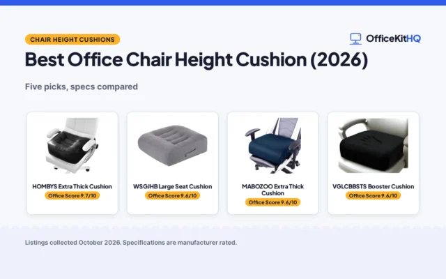 Best Office Chair Height Cushion (2026): 5 Picks Compared