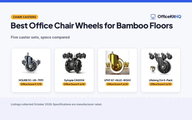 Best Office Chair Wheels for Bamboo Floors: 5 Caster Sets Compared