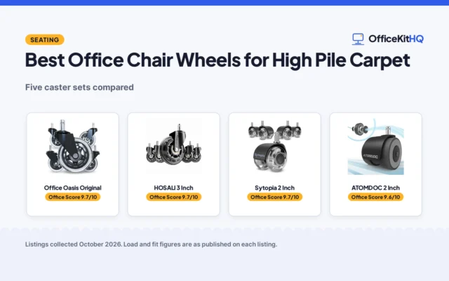 Best Office Chair Wheels for High Pile Carpet: 5 Picks