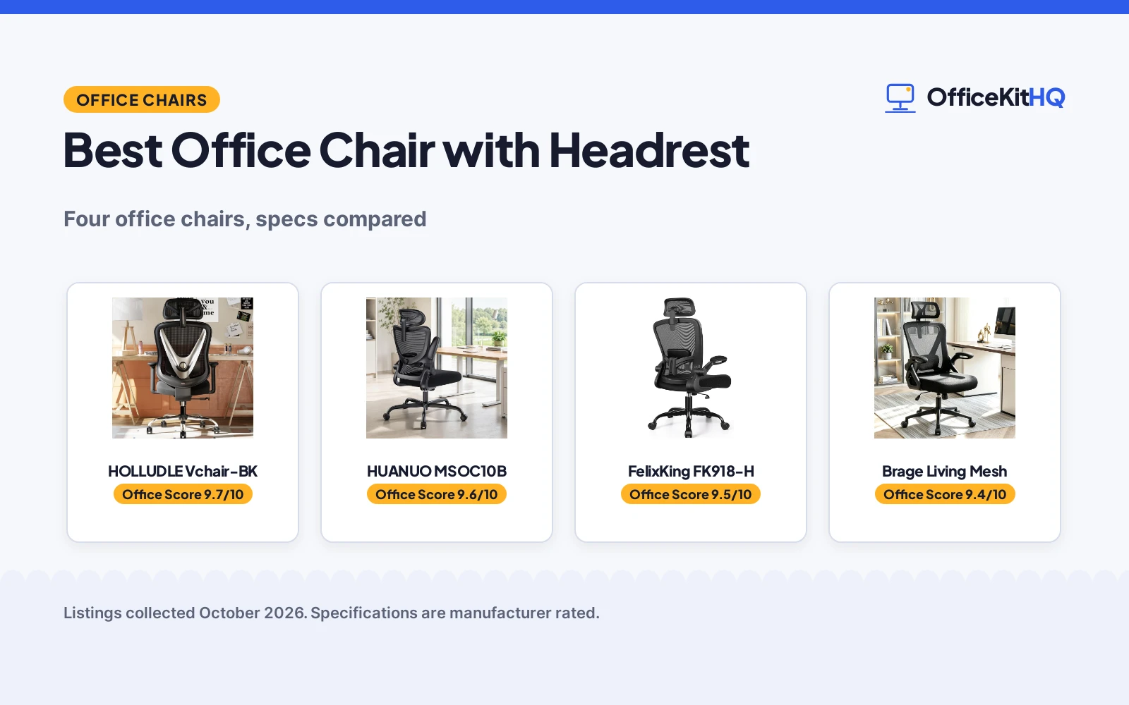 Best Office Chair with Headrest: 4 Chairs Compared