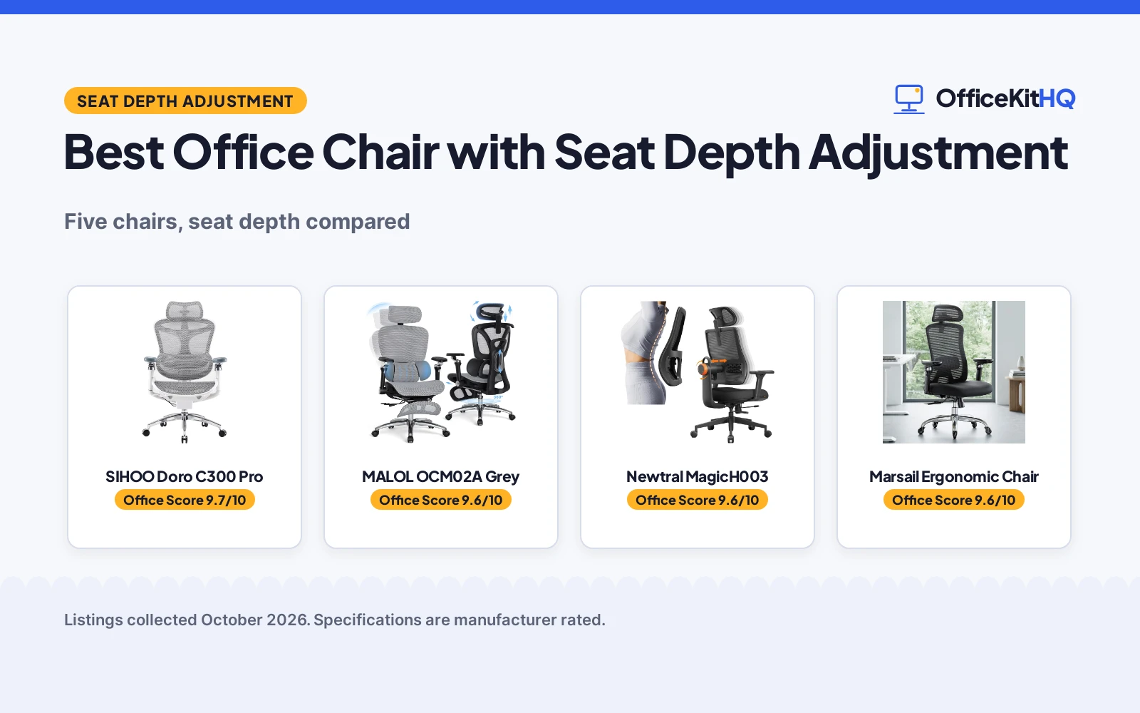 Best Office Chair with Seat Depth Adjustment (2026)
