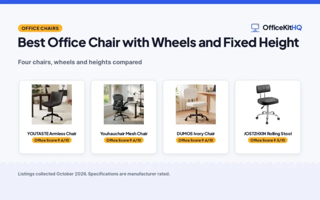 Best Office Chair with Wheels and Fixed Height (2026)
