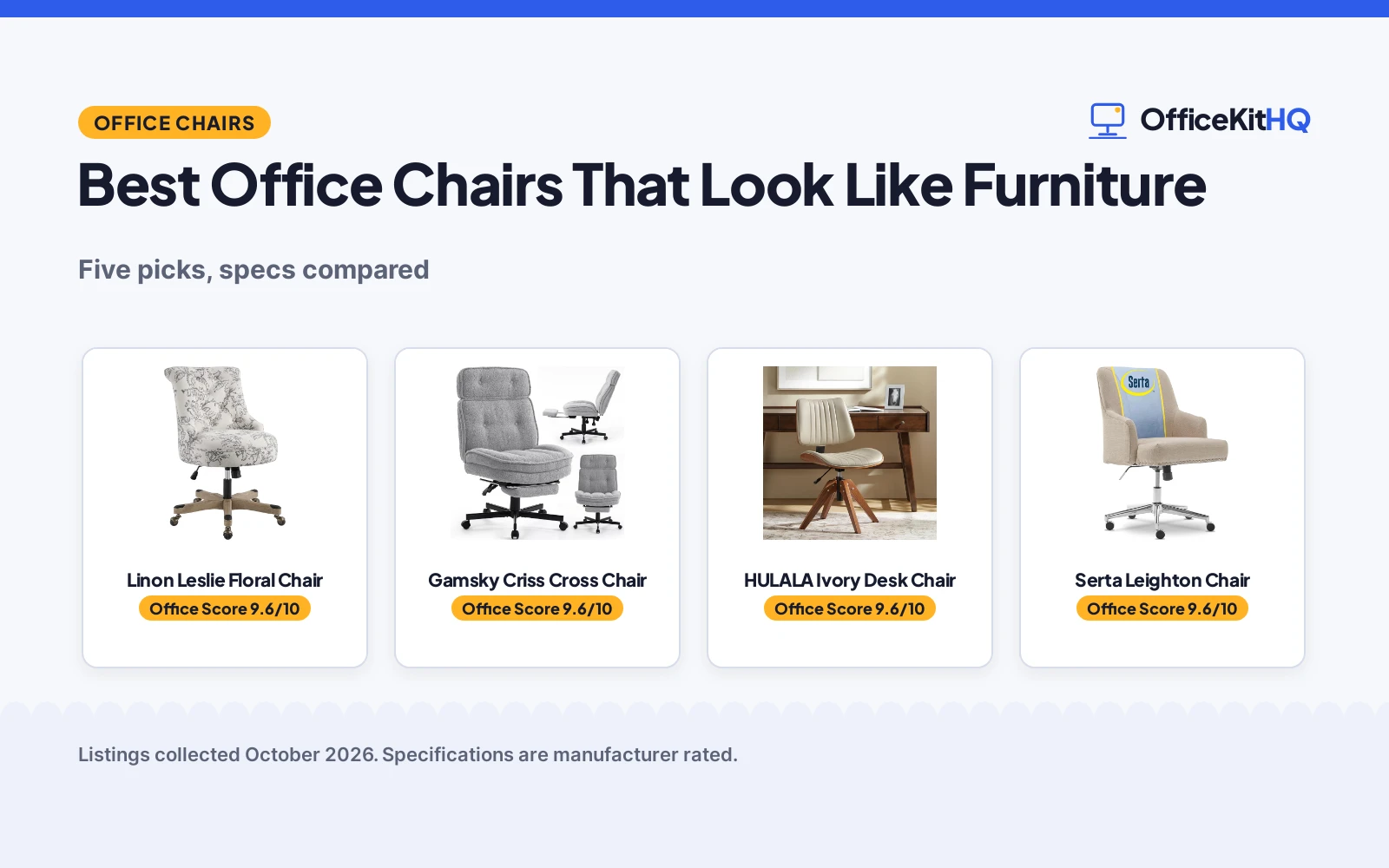 Best Office Chairs That Look Like Furniture (2026)