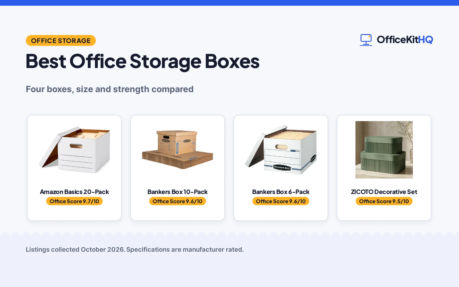 Best Office Storage Boxes (2026): 4 Compared