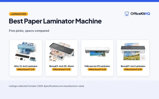 Best Paper Laminator Machine (2026): 5 Picks Compared