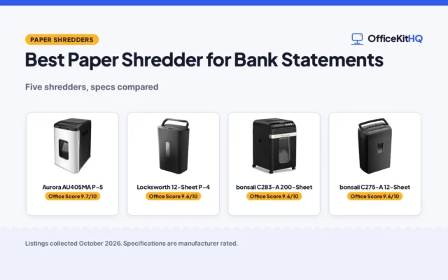 Best Paper Shredder for Bank Statements (2026): 5 Compared