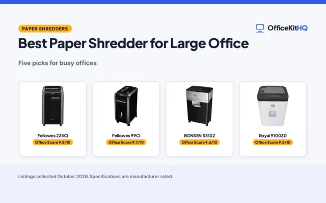 Best Paper Shredder for Large Office (2026): 5 Compared