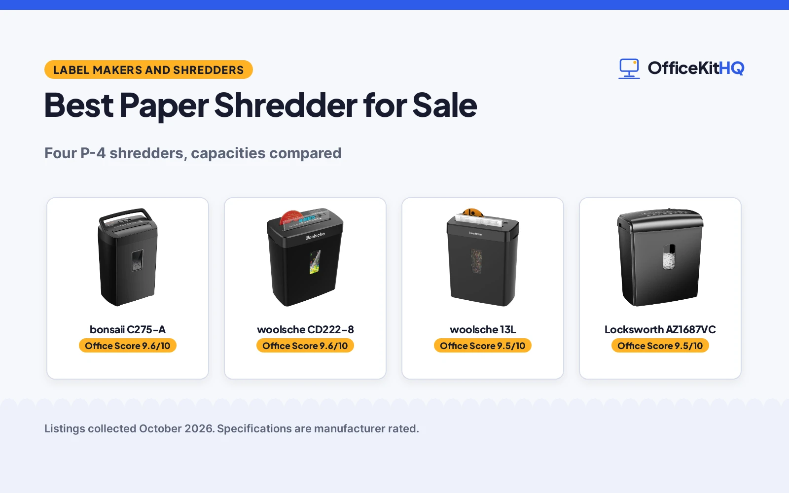 Best Paper Shredder for Sale (2026): 4 Compared