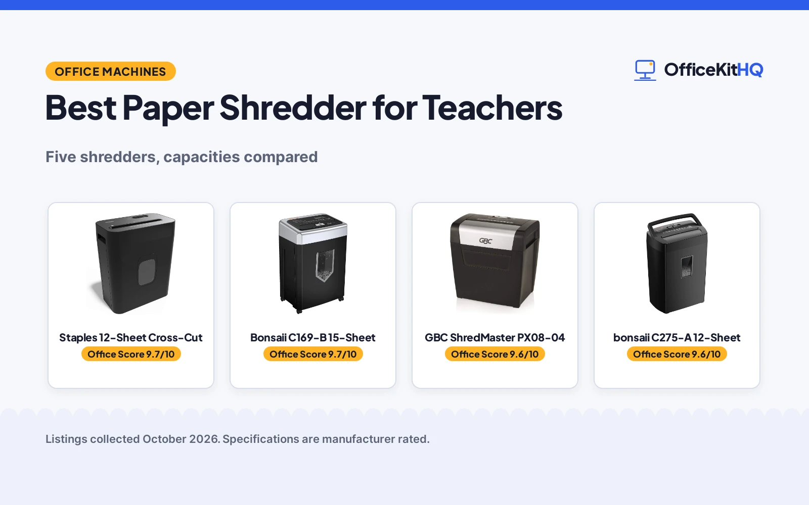 Best Paper Shredder for Teachers (2026): 5 Picks