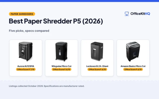Best Paper Shredder P5 (2026): Five Picks Compared