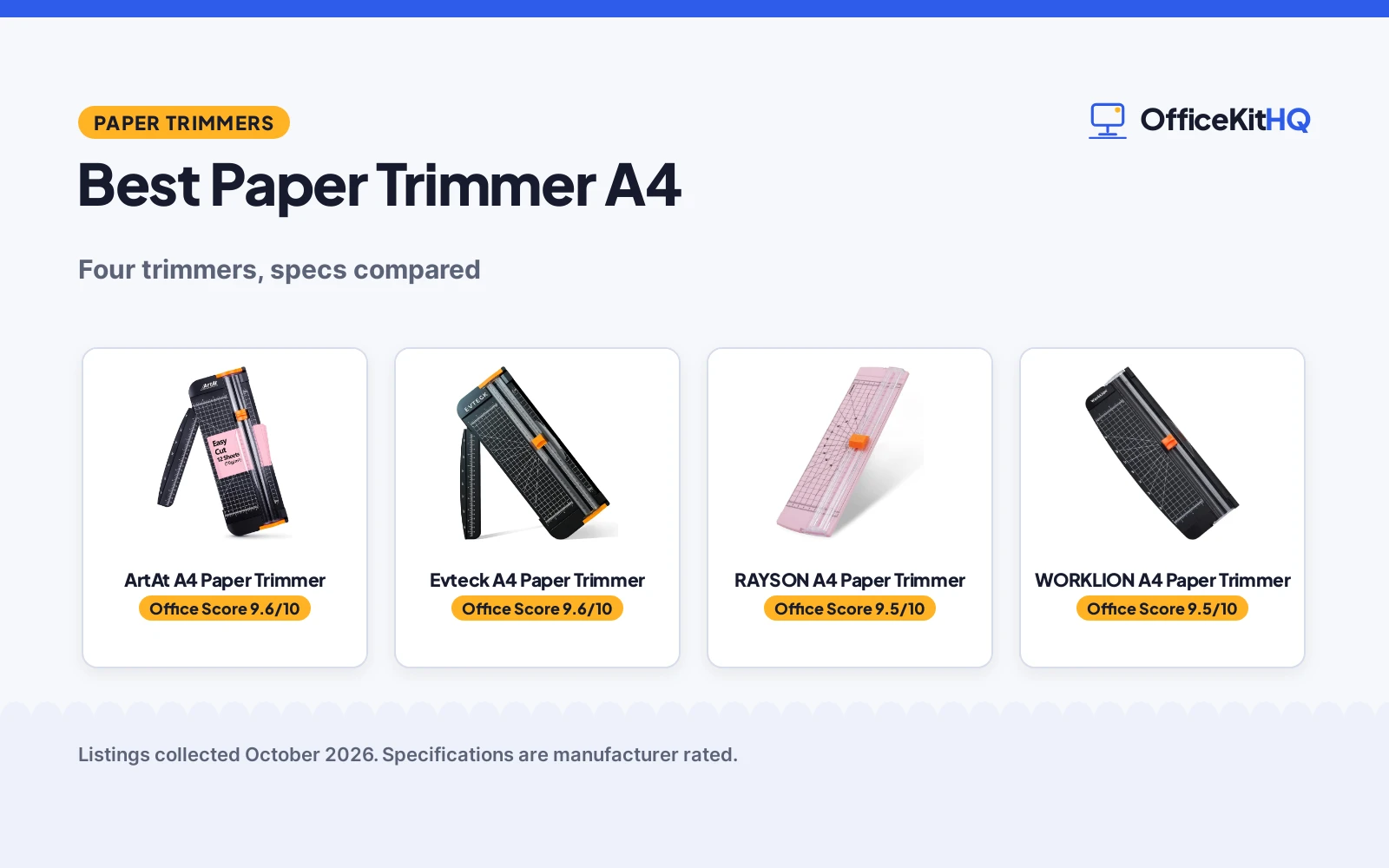 Best Paper Trimmer A4 (2026): 4 Picks Compared