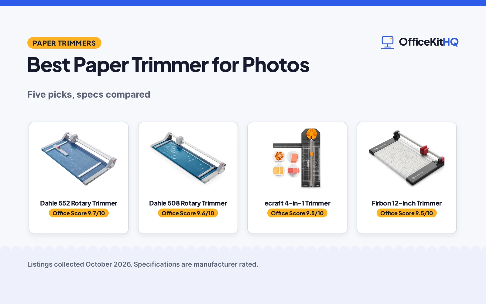Best Paper Trimmer for Photos (2026): 5 Trimmers Compared
