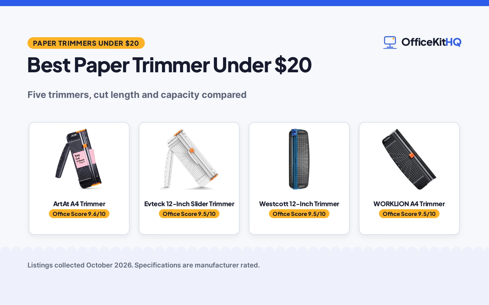 Best Paper Trimmer Under $20 (2026): 5 Picks Compared