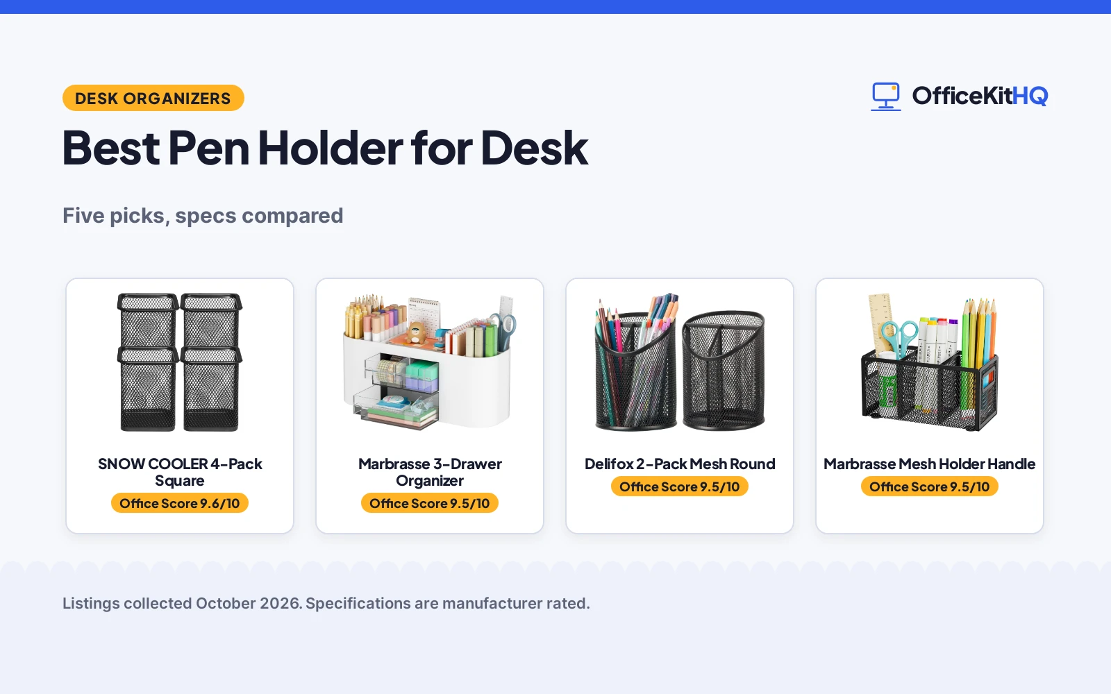 Best Pen Holder for Desk (2026): 5 Picks Compared