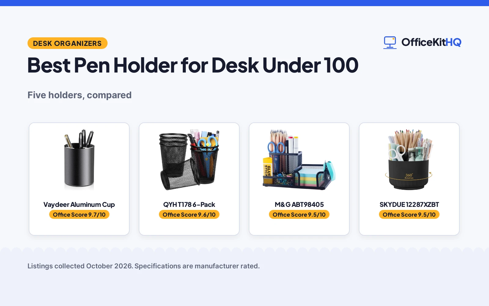Best Pen Holder for Desk Under 100 (2026): 5 Holders Compared