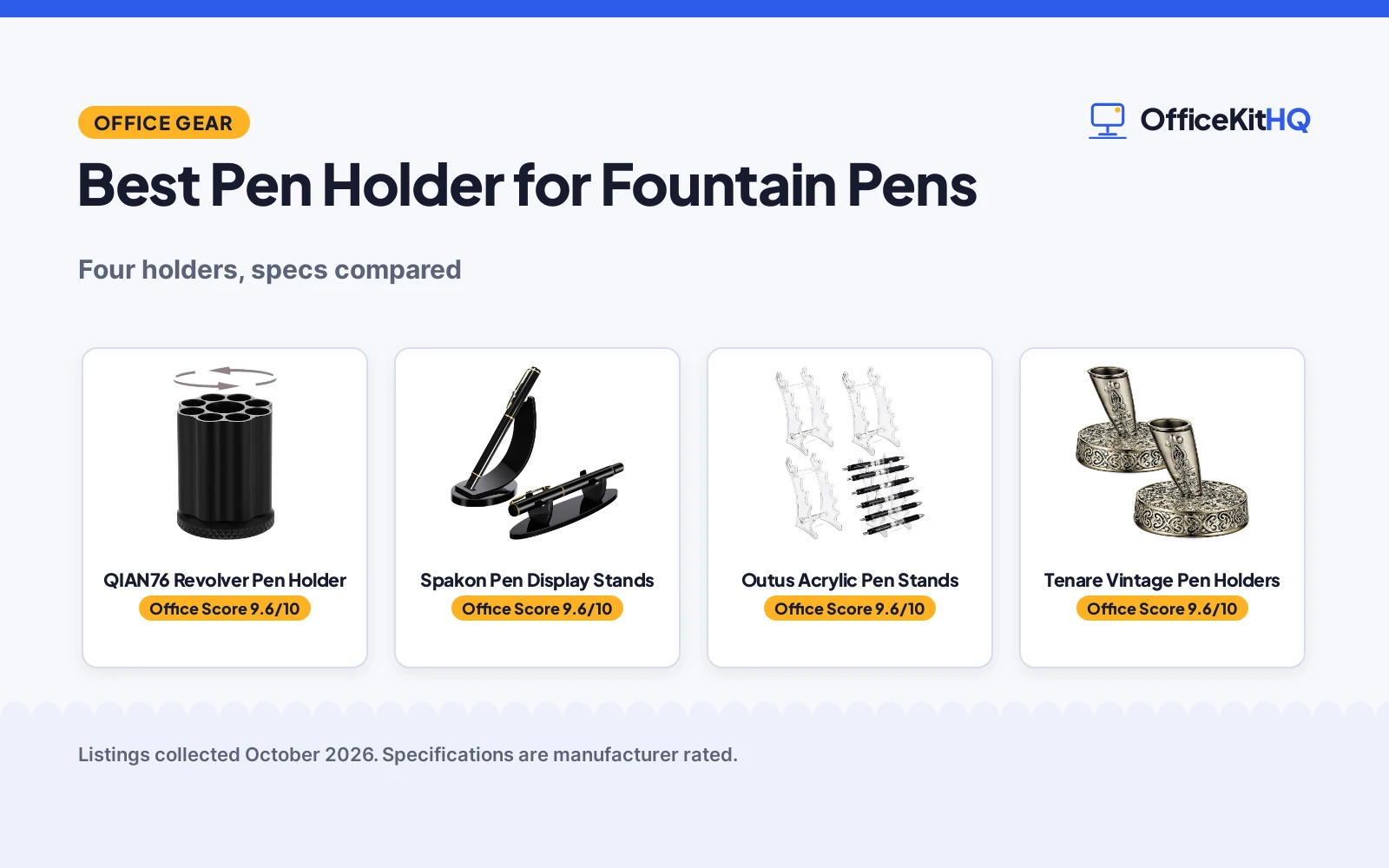 Best Pen Holder for Fountain Pens (2026): 4 Compared