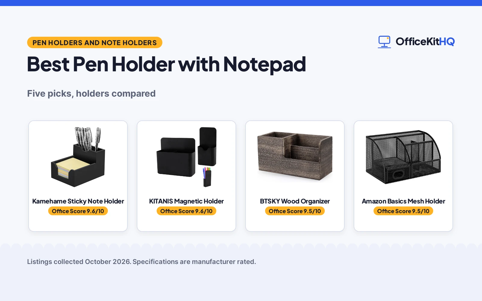 Best Pen Holder with Notepad (2026): 5 Picks Compared