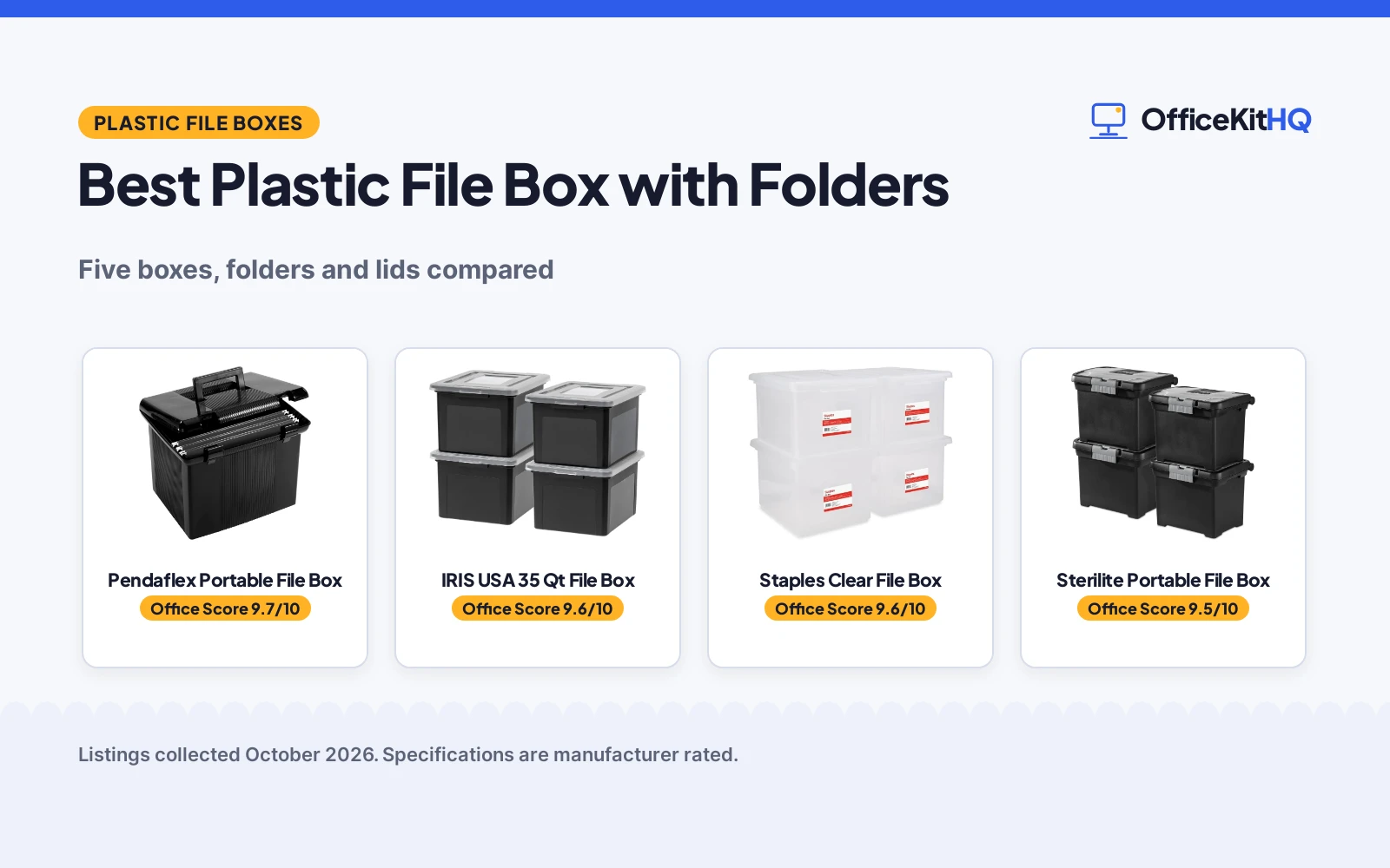 Best Plastic File Box with Folders (2026): 5 Boxes Compared