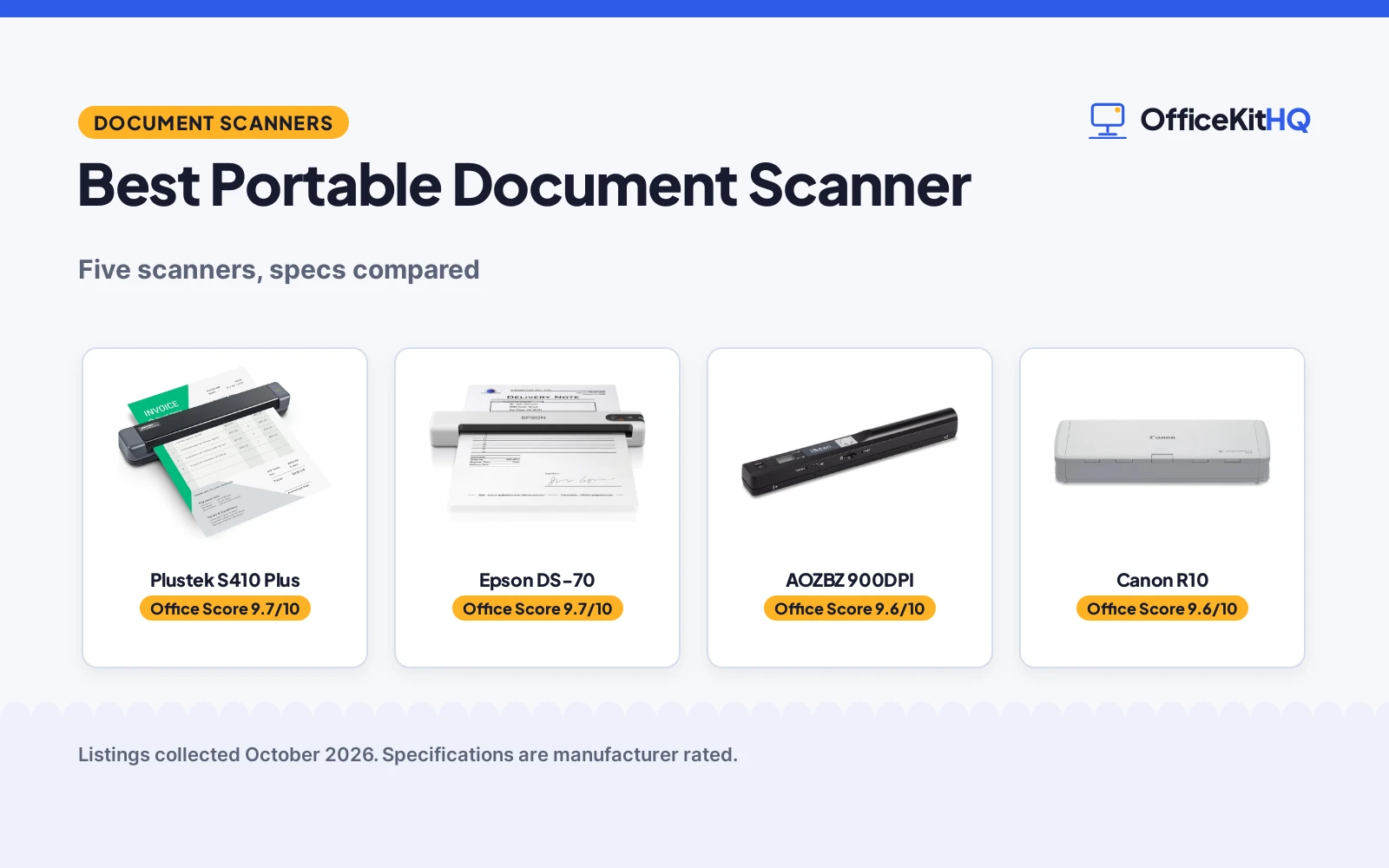 Best Portable Document Scanner (2026): 5 Compared