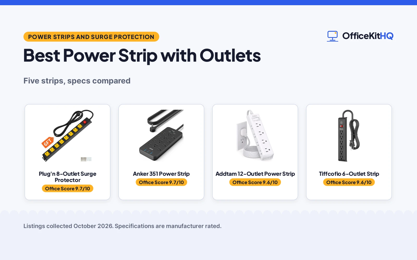 Best Power Strip with Outlets: 5 Picks Compared