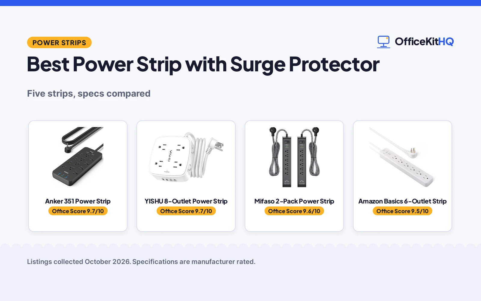 Best Power Strip with Surge Protector (2026): 5 Compared