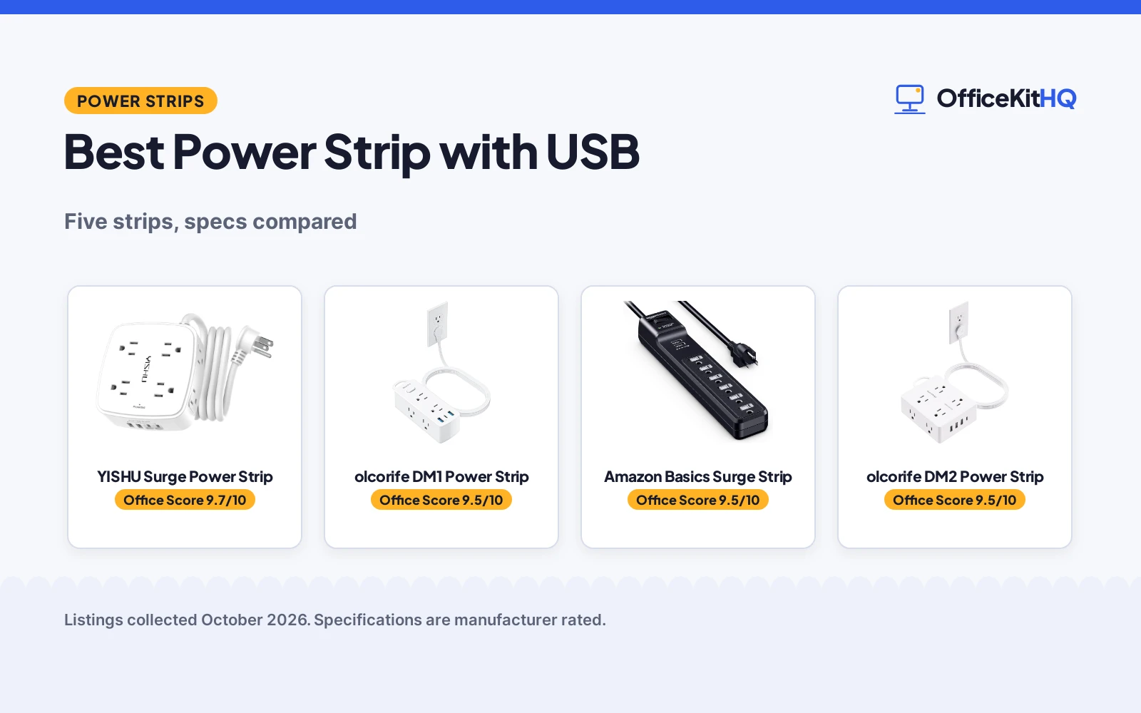 Best Power Strip with USB (2026): 5 Strips Compared