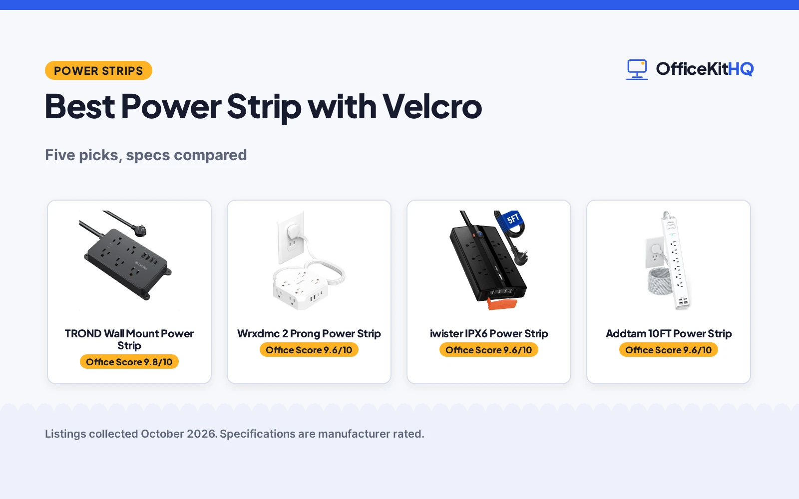 Best Power Strip with Velcro: 5 Picks Compared