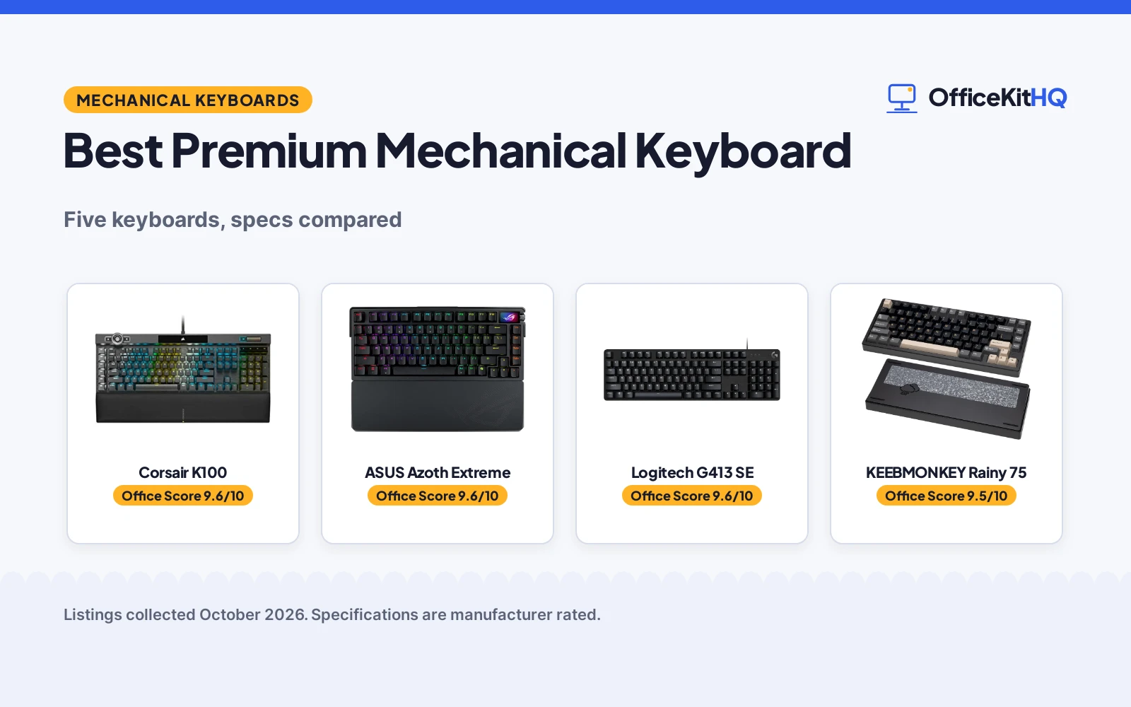 Best Premium Mechanical Keyboard (2026): 5 Keyboards Compared