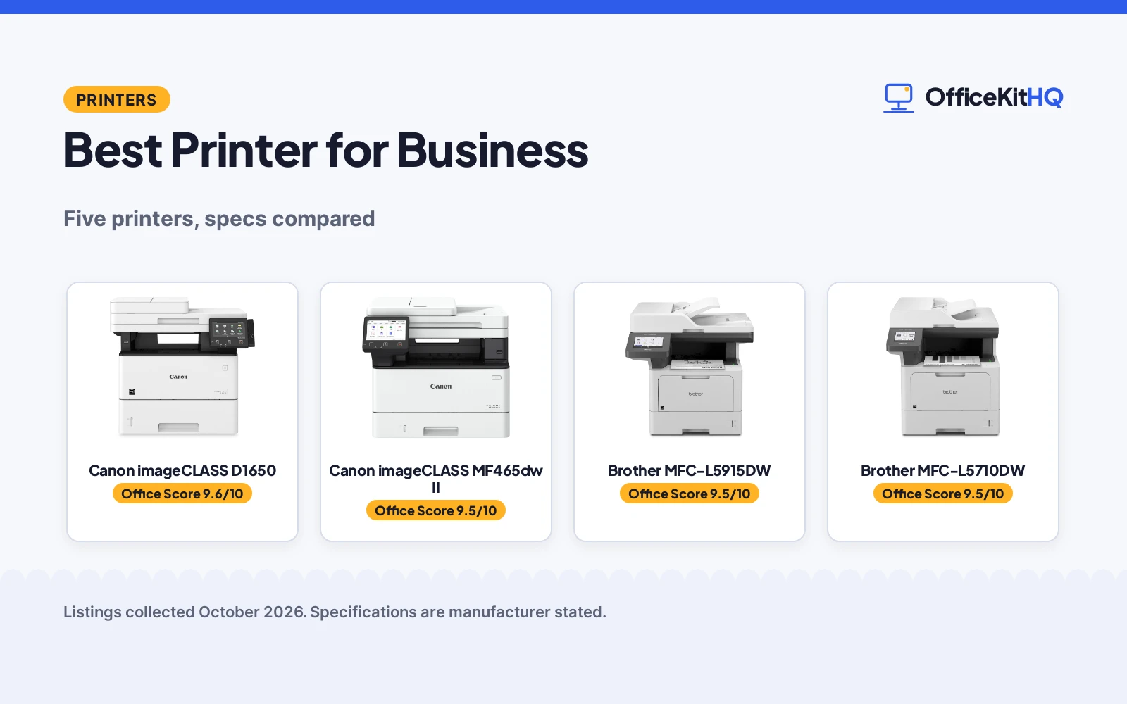 Best Printer for Business (2026): 5 Compared