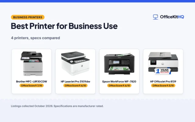 Best Printer for Business Use (2026): 4 Compared