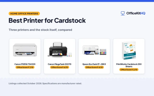 Best Printer for Cardstock (2026): 5 Compared