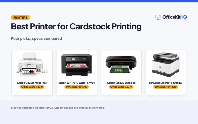 Best Printer for Cardstock Printing (2026): 4 Compared