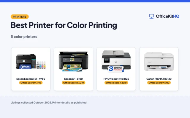 Best Printer for Color Printing (2026): 5 Compared
