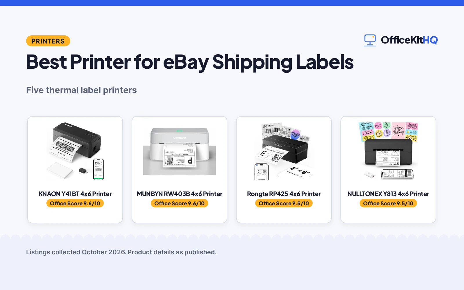 Best Printer for eBay Shipping Labels (2026): 5 Compared