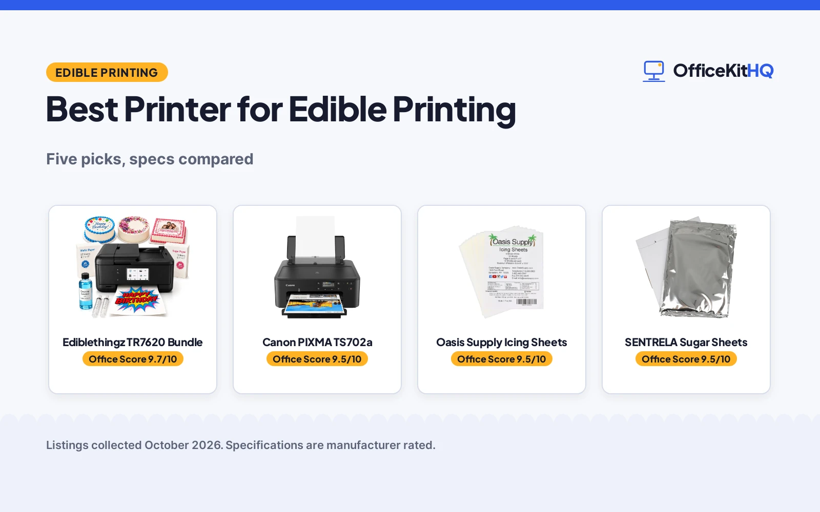 Best Printer for Edible Printing (2026): 5 Compared