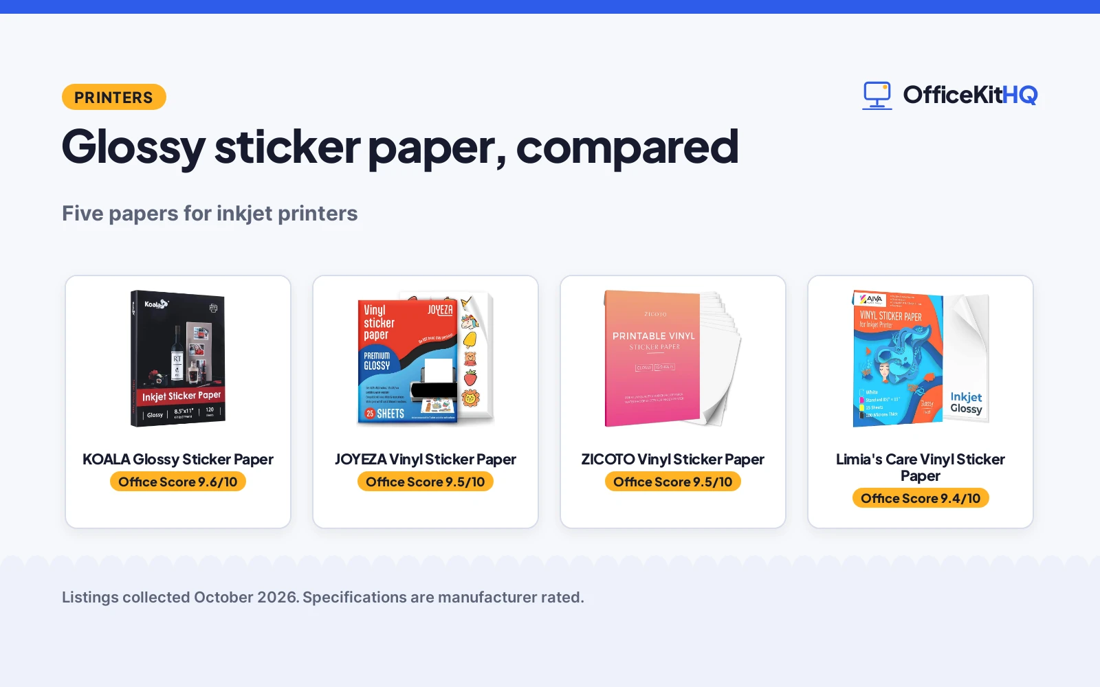 Best Printer for Glossy Sticker Paper (2026)