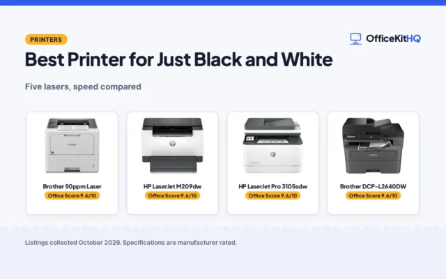 Best Printer for Just Black and White (2026): 5 Compared