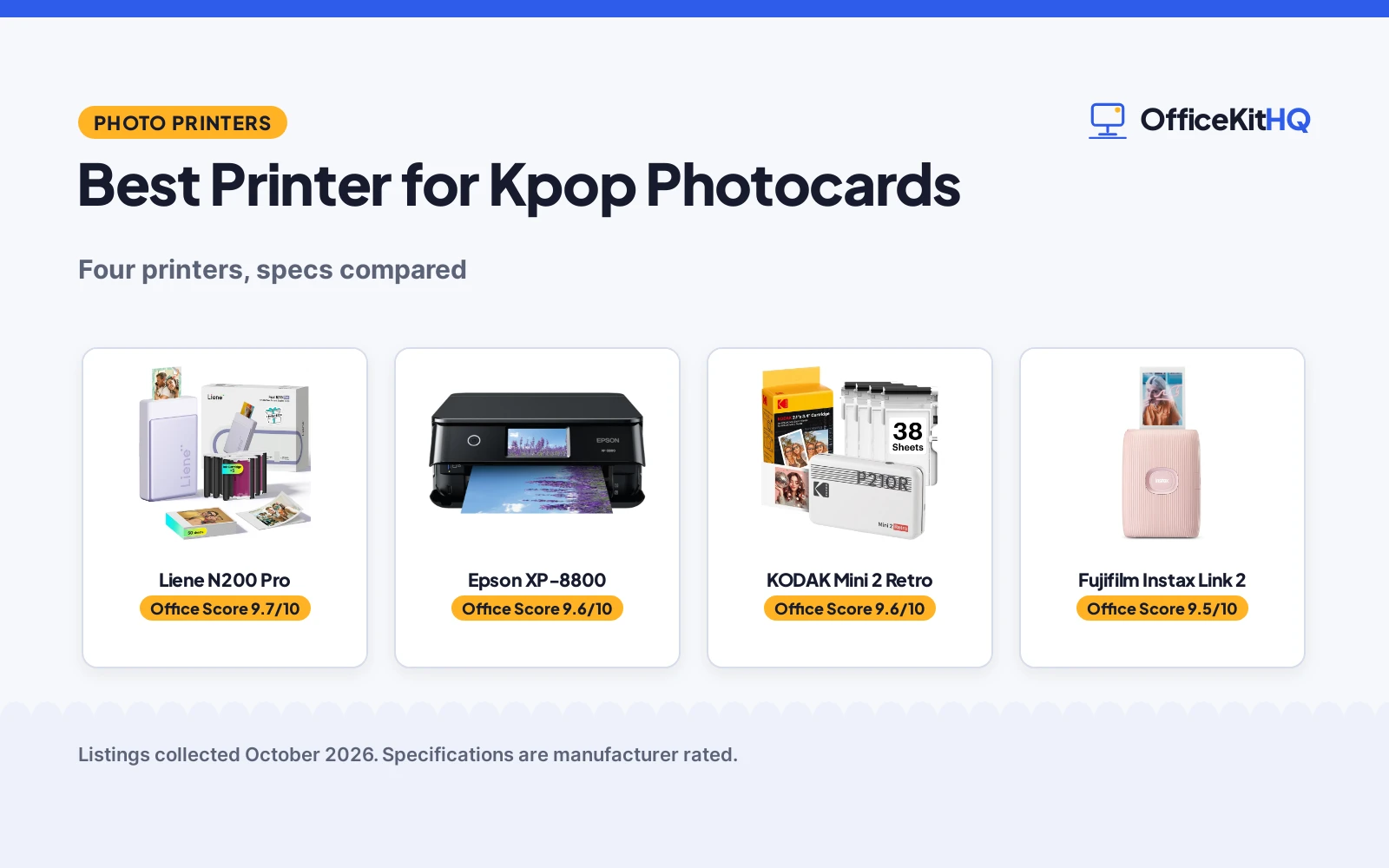 Best Printer for Kpop Photocards: 4 Printers Compared