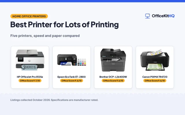 Best Printer for Lots of Printing (2026): 5 Compared