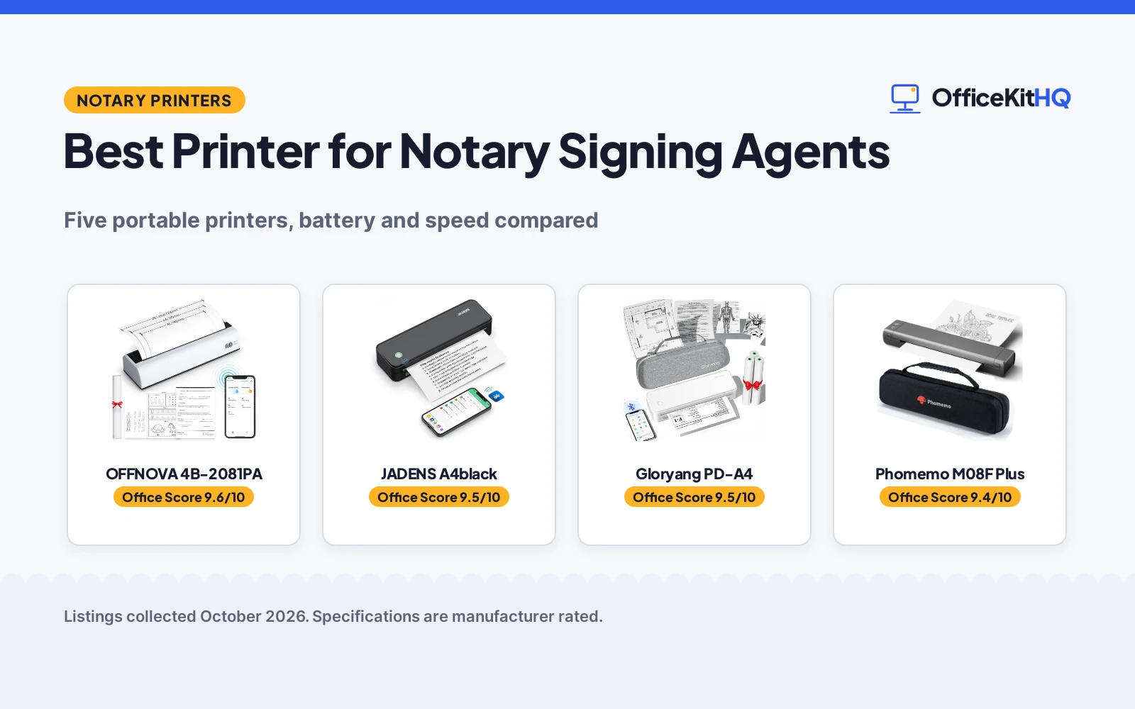 Best Printer for Notary Signing Agents (2026): 5 Compared