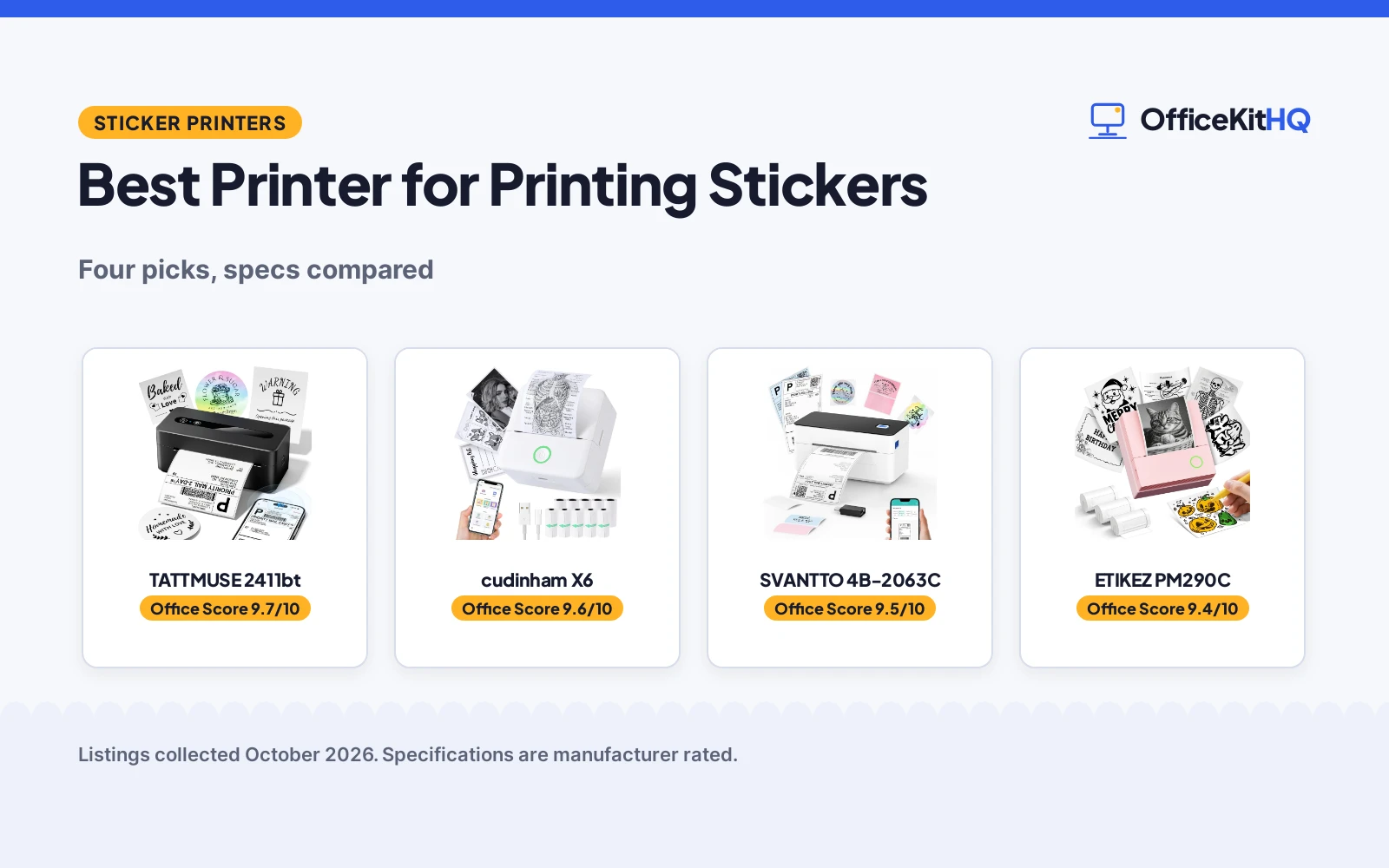 Best Printer for Printing Stickers (2026): 4 Compared