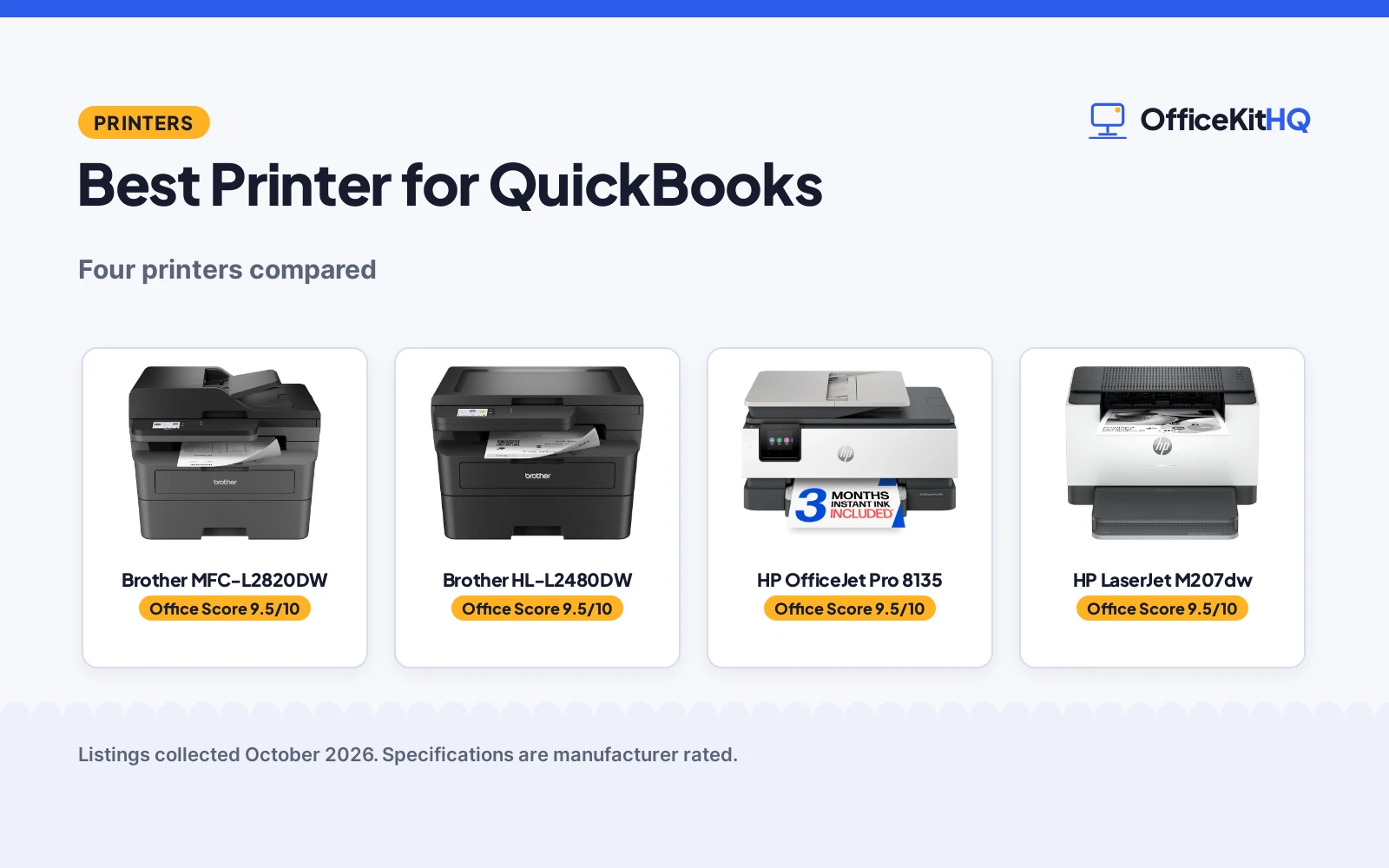 Best Printer for QuickBooks (2026): 4 Compared