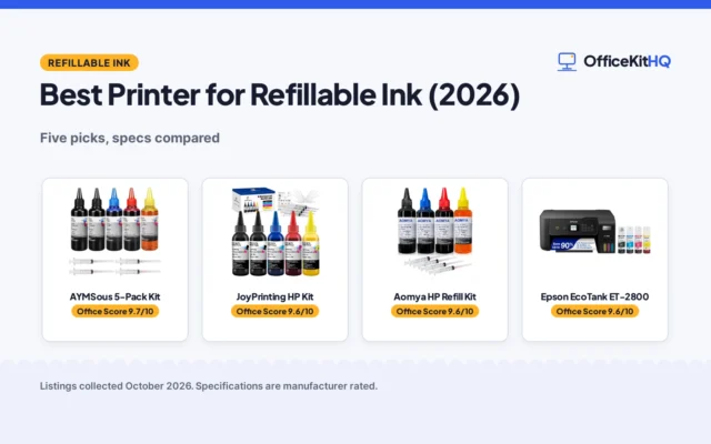 Best Printer for Refillable Ink (2026): 5 Compared